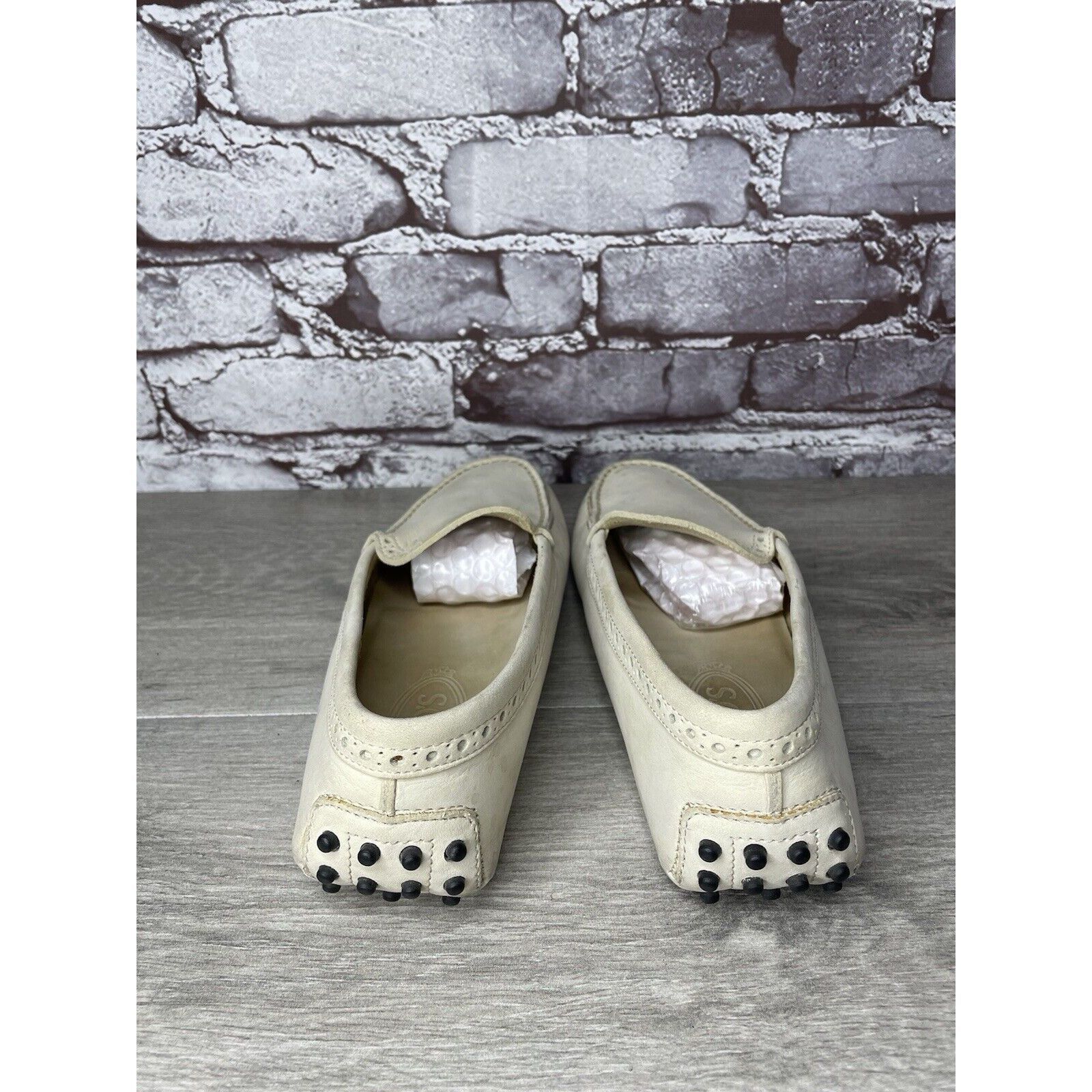 Tod's TOD'S Ivory Off White Suede Leather Moc Loafers Driving Shoe Size US 8 / IT 38 - 5 Thumbnail