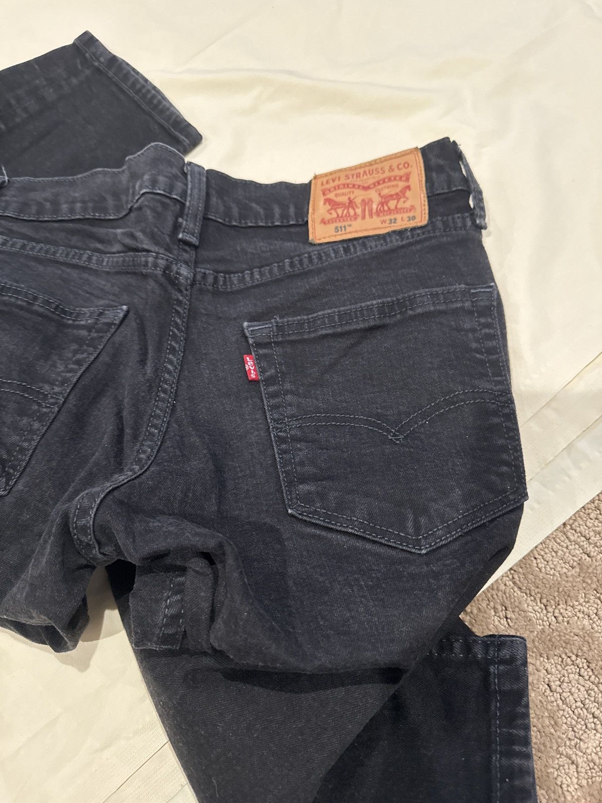 Levi's Levi Strauss & Co. 32x30 black denim Size US 32 / EU 48 - 5 Thumbnail