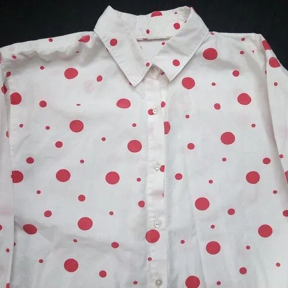 Vintage Vintage Red Polka Dots Button Shirt Size L / US 10 / IT 46 - 1 Thumbnail