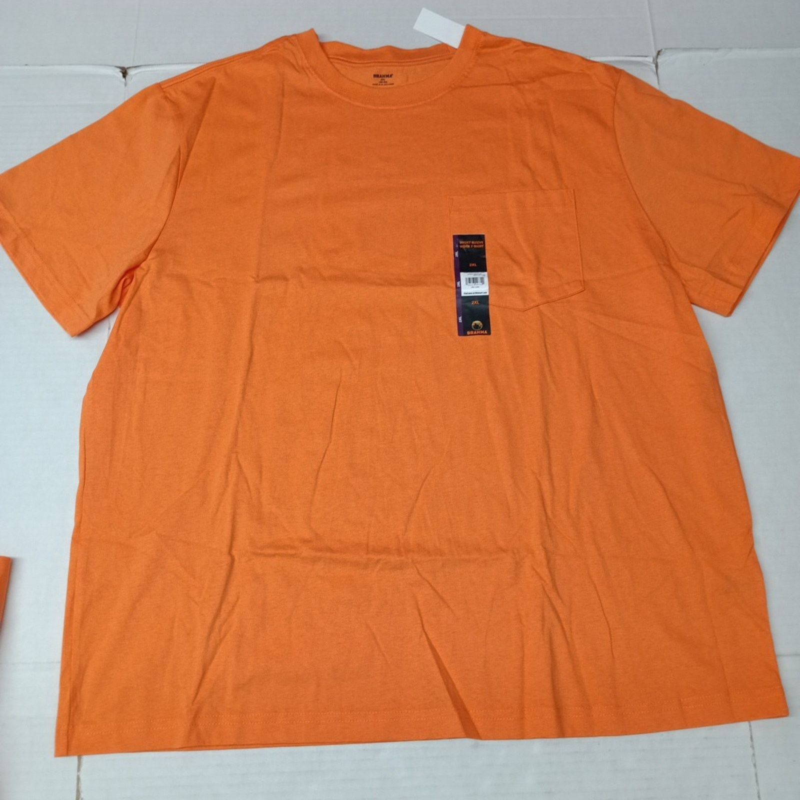 Other 2 Brahma Short Sleeve Work T-Shirt 2XL 50-52 Orange Pocket Size US XXL / EU 58 / 5 - 2 Thumbnail