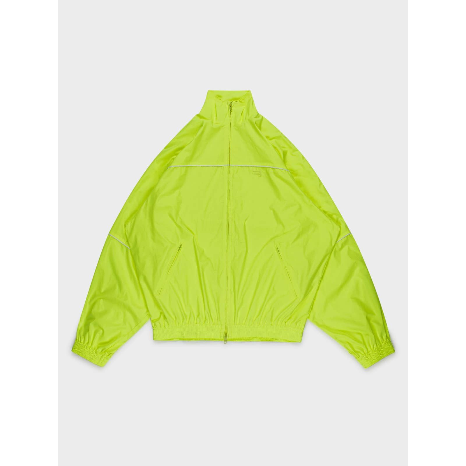 image of Balenciaga Oversized Neon Track Jacket in Yellow, Men's (Size XL)