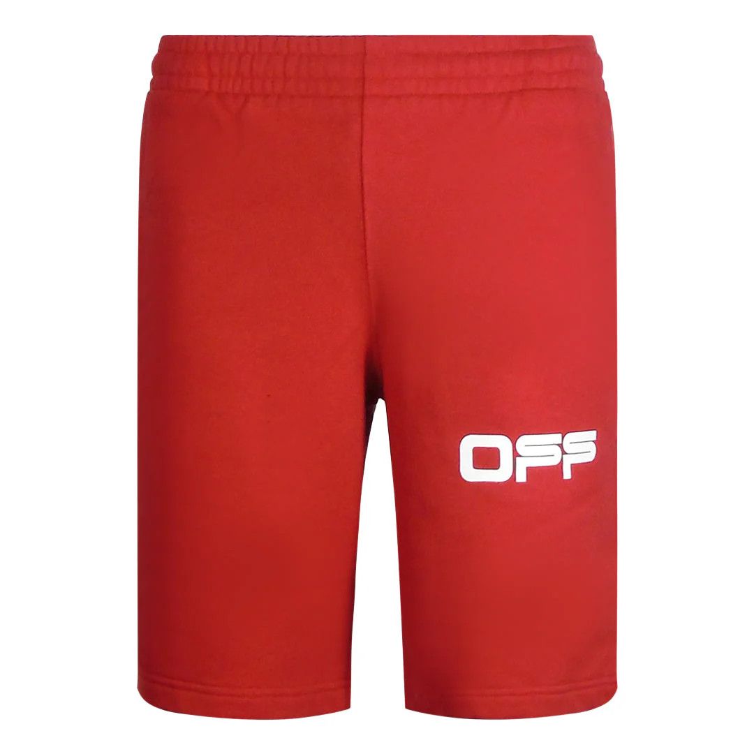 Off-White o1in1s0225 Q:1 / Airport Tape Sweatshorts in Red Size US 28 / EU 44 - 1 Thumbnail