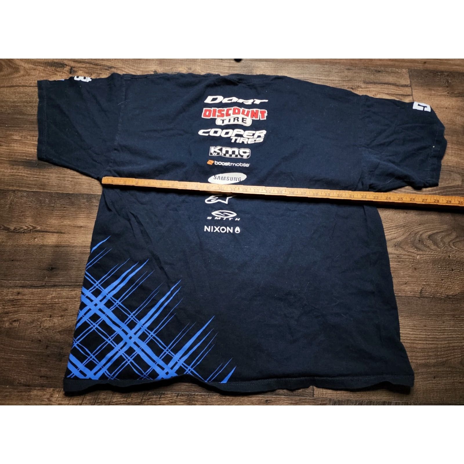 Gloverall VINTAGE Mens 2XL Blue Graphic T Shirt Racing Sponsors Pastrana #199 All Over Graphics Size US XXL / EU 58 / 5 - 2 Thumbnail
