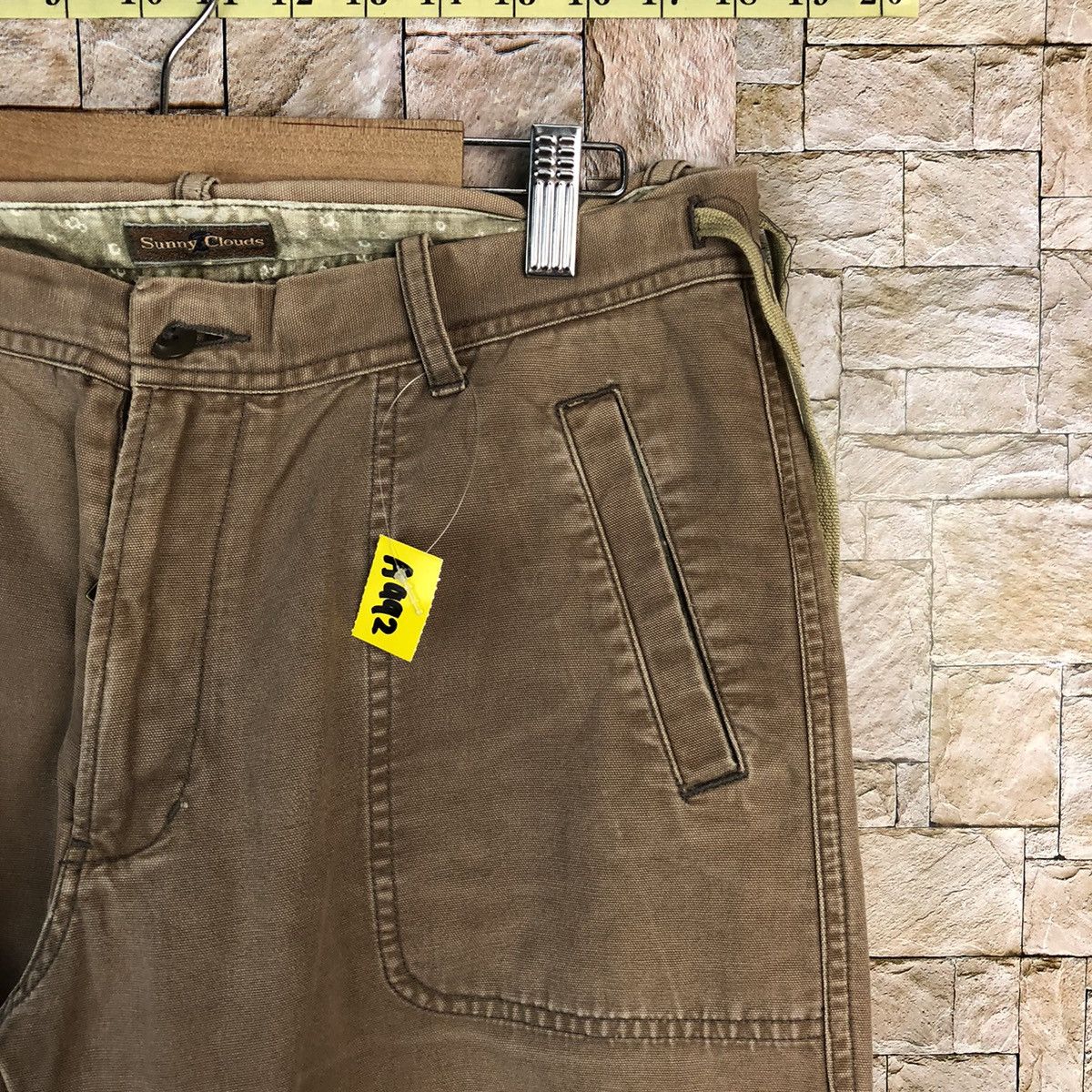 Japanese Brand Sunny Clouds Brown Cargo Multipocket Pants #A992 Size US 29 - 8 Thumbnail