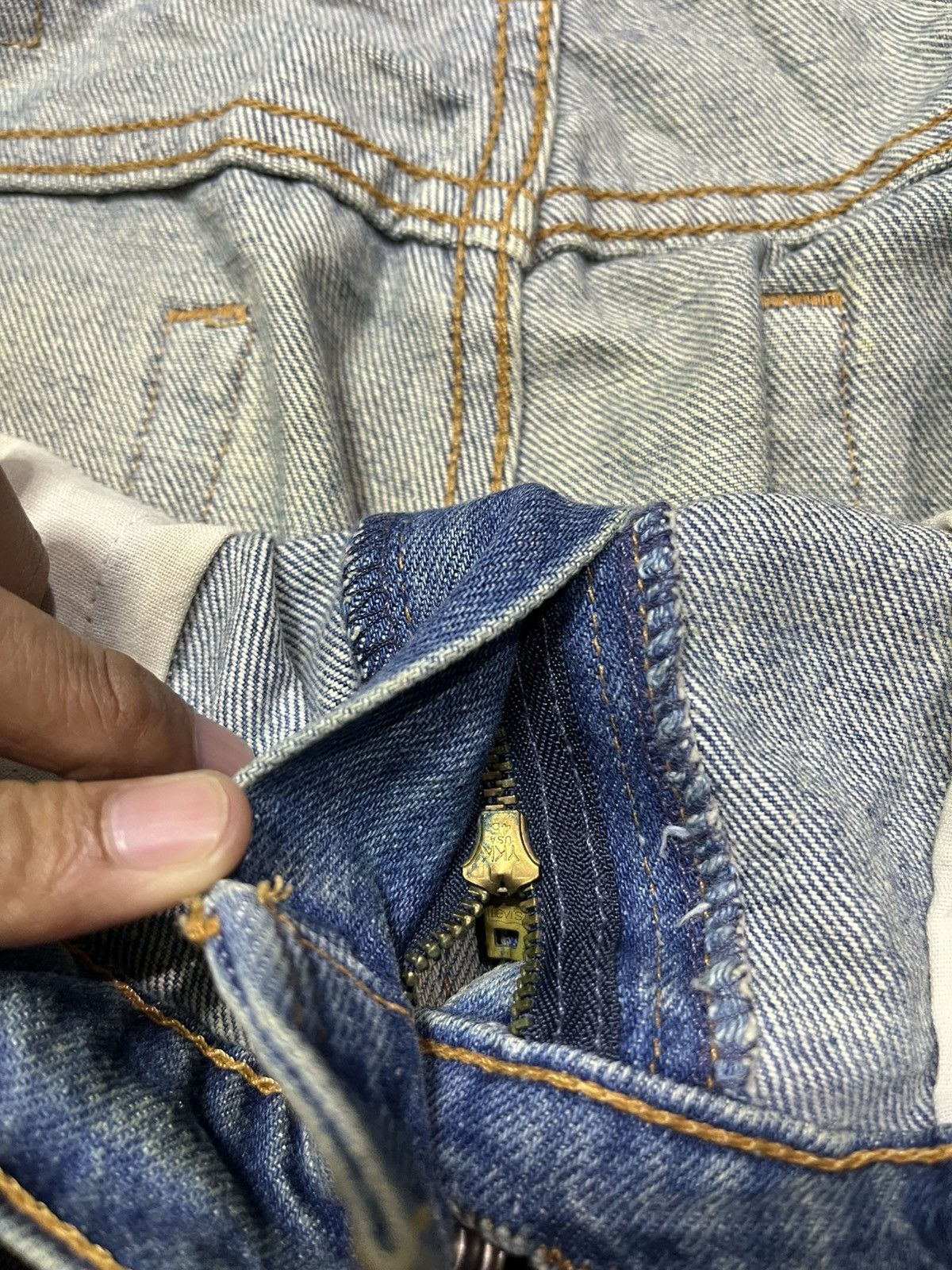Levi's Vintage Clothing 1990s levis 510 mud washed destroyed sun faded denim pants Size US 34 / EU 50 - 7 Thumbnail