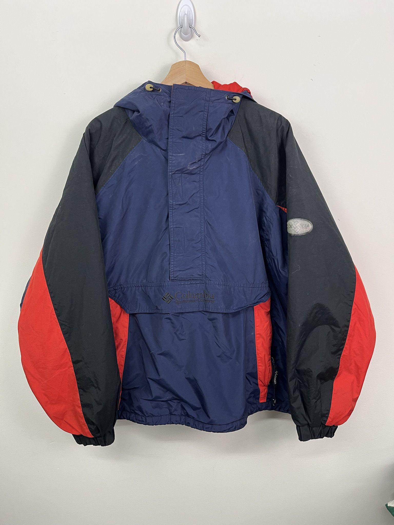 Vintage Vintage 1990s Columbia Sport Colorblock Anorak Jacket Size 