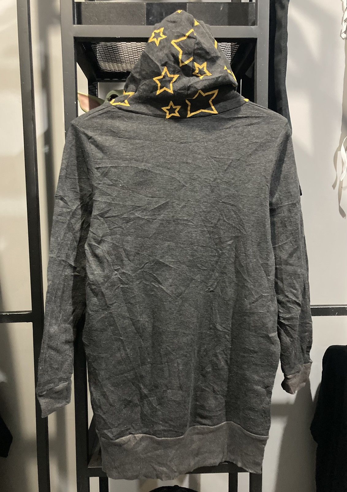 Japanese Brand Scatter Stars Japanese Hoodie Dress Printed Star Big Logo Size ONE SIZE - 5 Thumbnail
