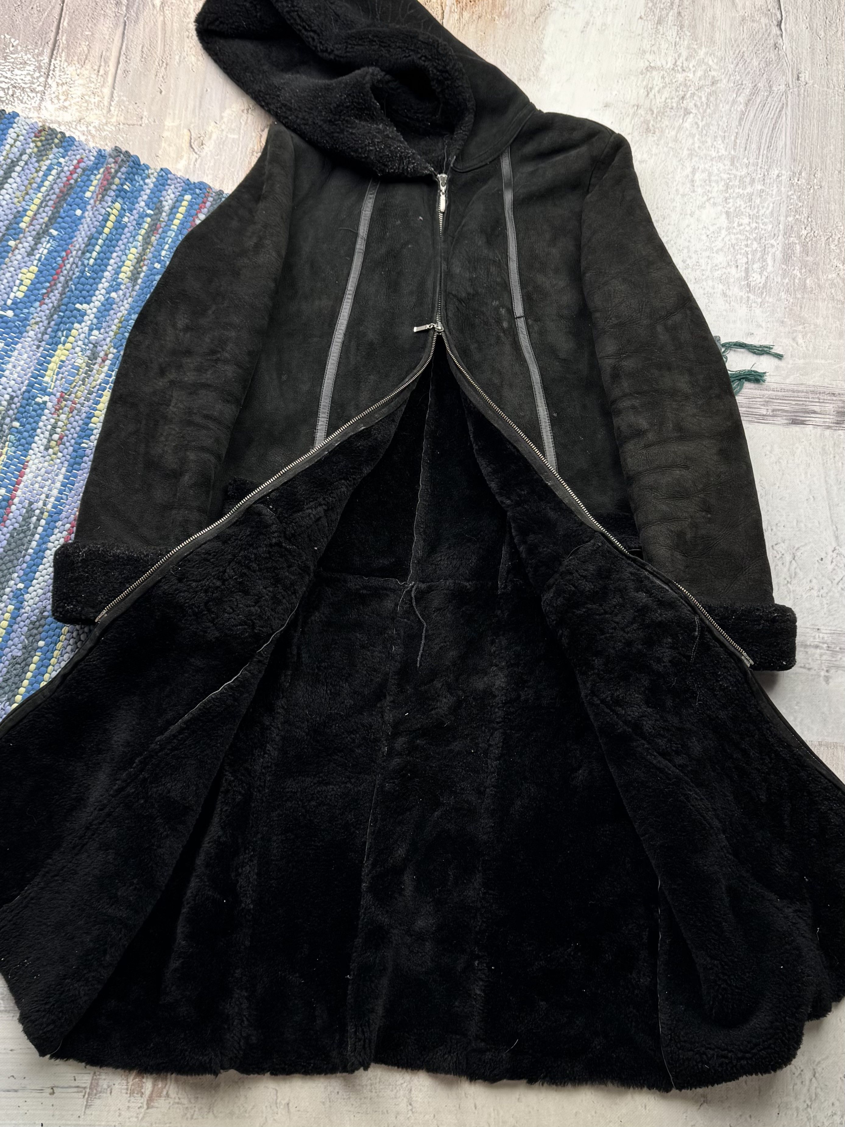 Japanese Brand Vintage Real Sheepskin Hooded Coat D15(584)A789 Size M / US 6-8 / IT 42-44 - 7 Thumbnail