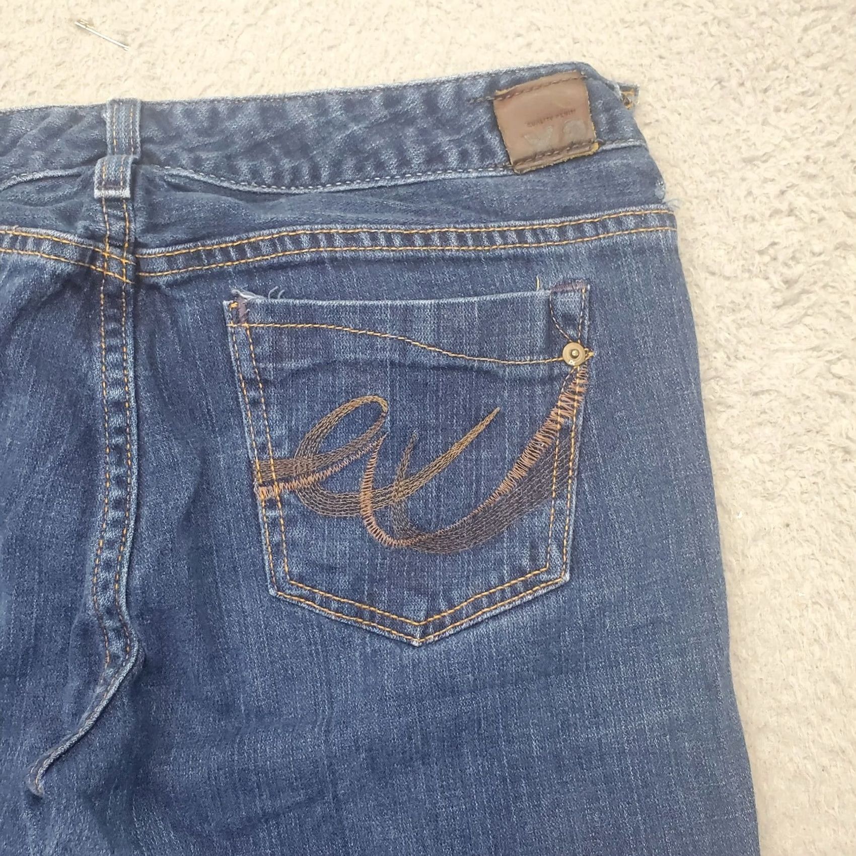 Denime X2 Womens Jeans 12 Blue Stretch Straight Leg Denim Jeans 5-Pocket Medium Wash Vintage: No Size 34" / US 12 / IT 48 - 8 Thumbnail