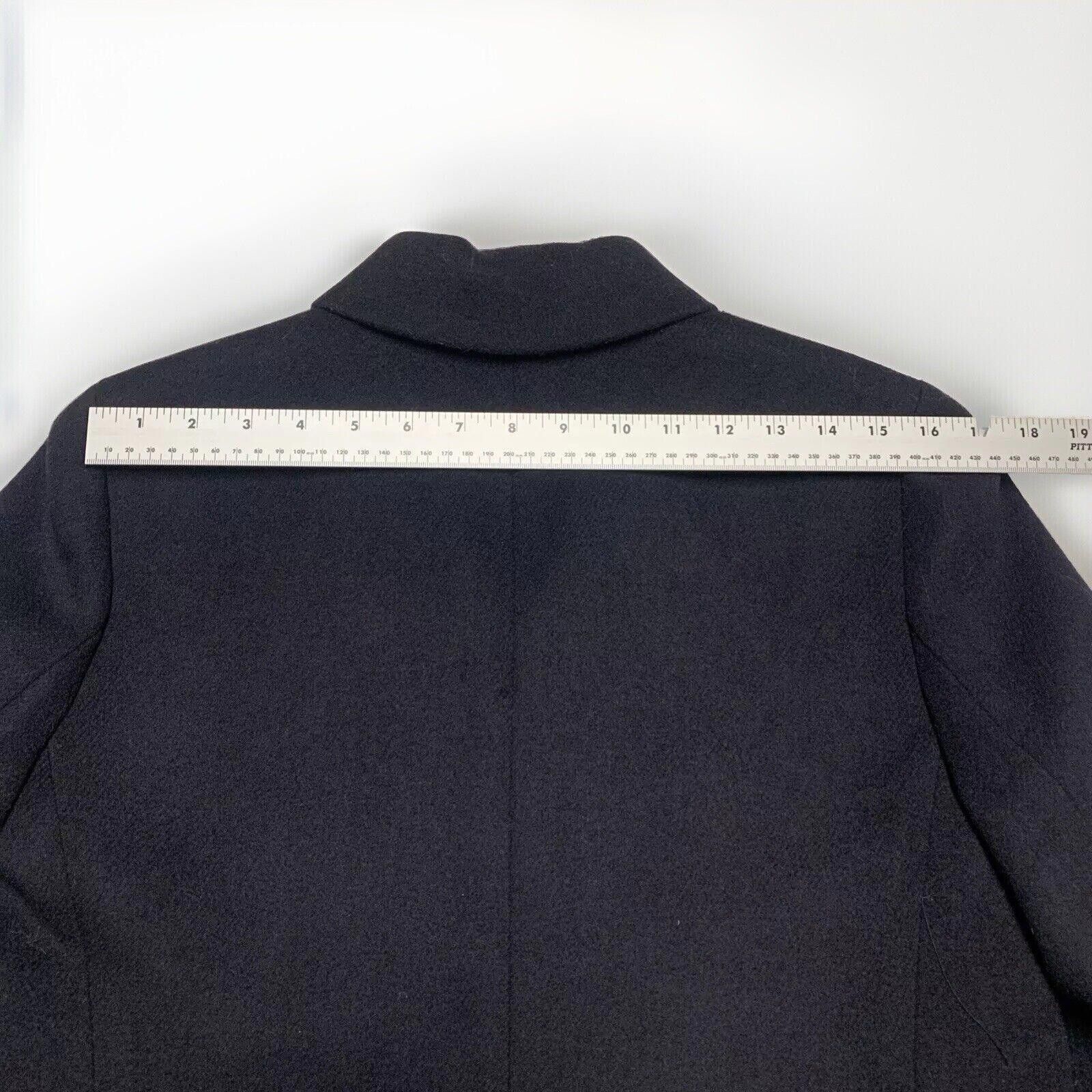J.Crew J Crew Women’s Sz 12 Black Wool Peacoat Long Topcoat Classic Size XL / US 12-14 / IT 48-50 - 8 Thumbnail