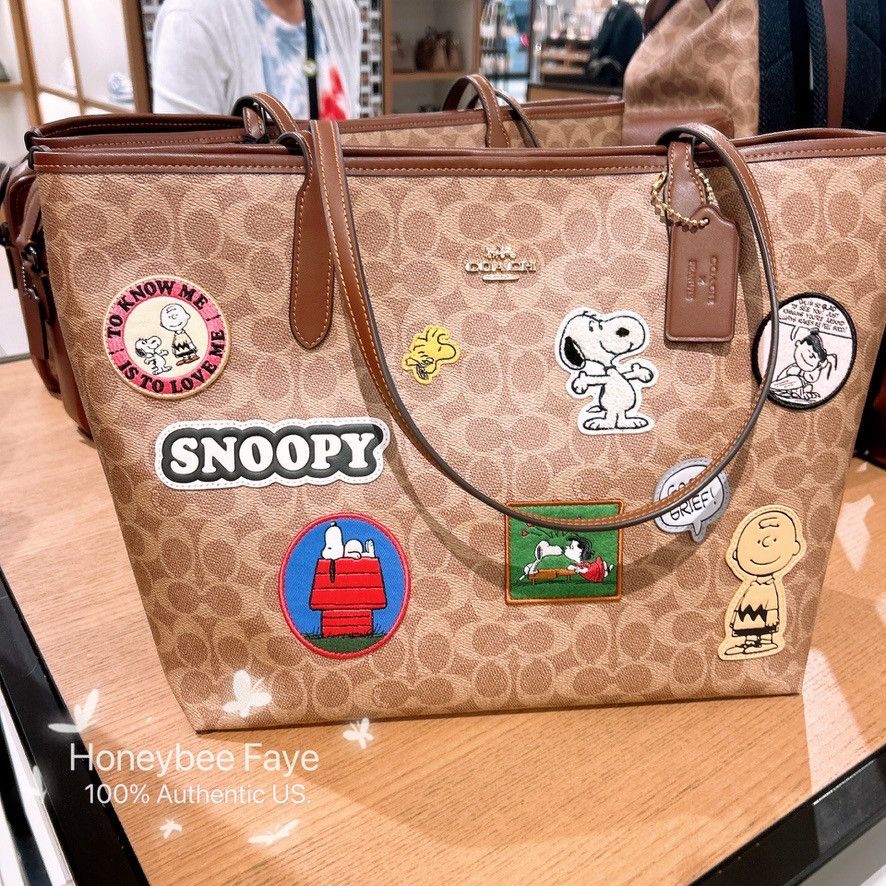 Coach Coach X Peanuts City Tote With Patches CBJ91 Size ONE SIZE - 2 Thumbnail