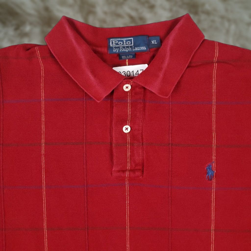 Ralph Lauren Ralph Lauren Polo Shirt Mens XL Red Check Casual Short Sleeve Size US XL / EU 56 / 4 - 1 Thumbnail