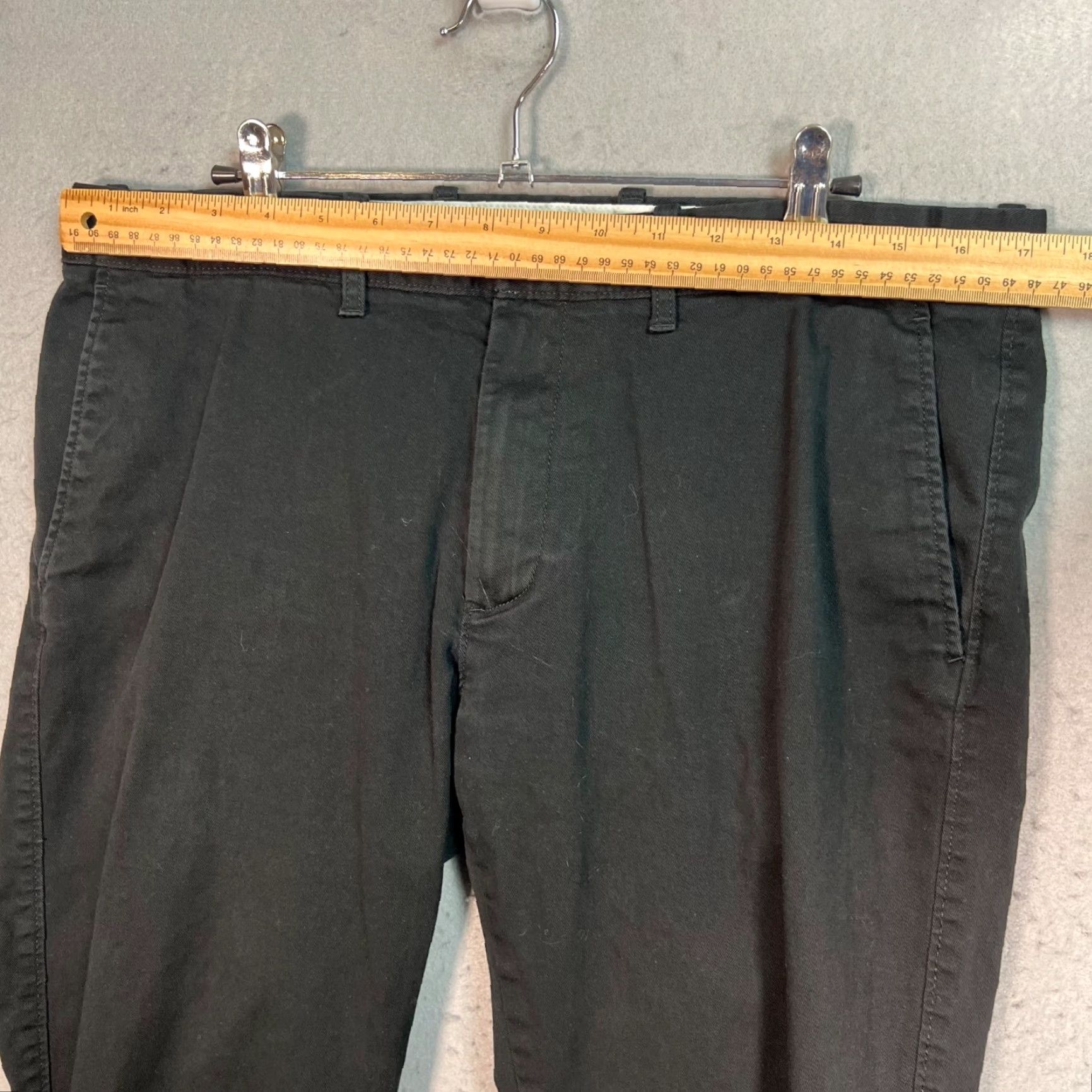 J.Crew J.Crew Mens Slim Fit Black Pants Cotton Blend Flat Front 34x32 - Chino, Preppy, Casual, Business - System Size US 34 / EU 50 - 6 Thumbnail