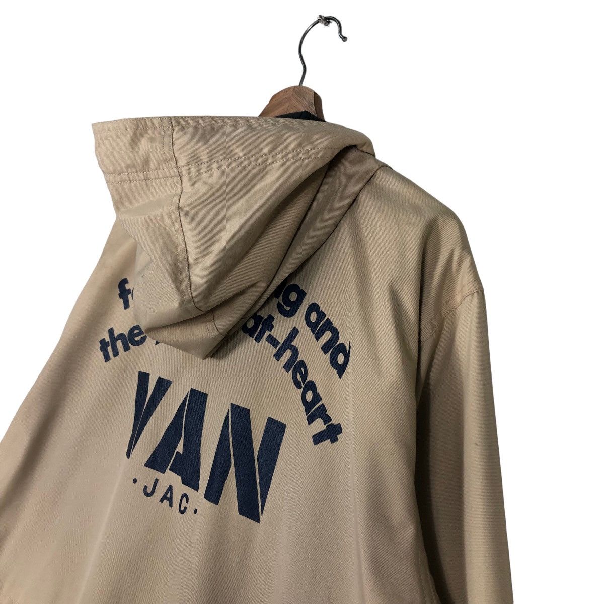 Japanese Brand 🔥Vintage Biker Jacket Van Jac Big Logo Spell Out Backhit Size US L / EU 52-54 / 3 - 9 Thumbnail