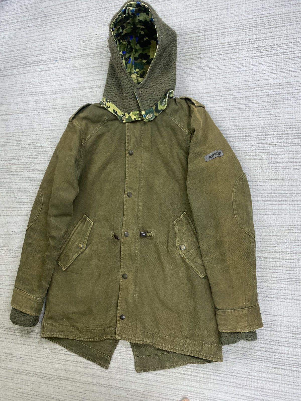 Vintage Vintage Arkap Military Made In Italy Canvas Hoodie Jacket Size US M / EU 48-50 / 2 - 4 Thumbnail