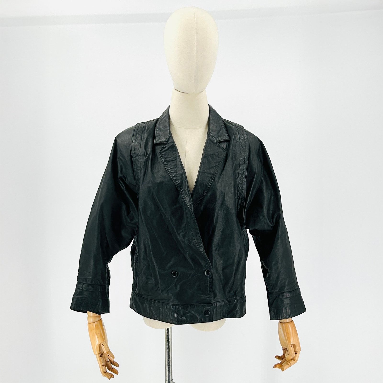 Vintage Vintage 80s Black Argentina Leather Retro Punk Jacket Size L / US 10 / IT 46 - 1 Thumbnail