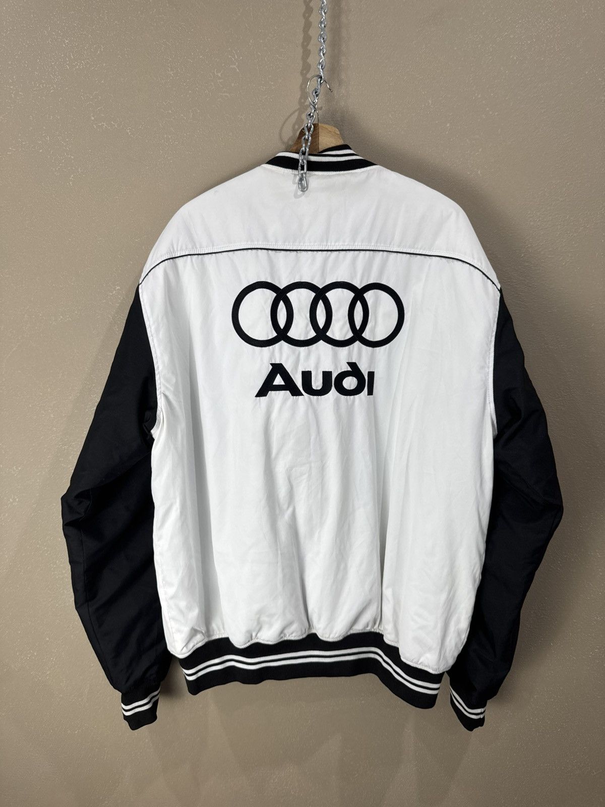 Audi White Audi Racing Moto vintage bomber Jacket Size US XXL / EU 58 / 5 - 2 Thumbnail