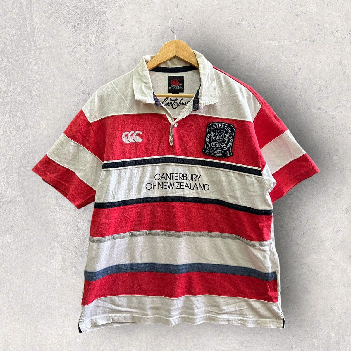 Canterbury of New Zealand × Vintage Vintage Canterbury New Zealand Rugby Polo Tee Shirt Size US XL / EU 56 / 4 - 1 Thumbnail