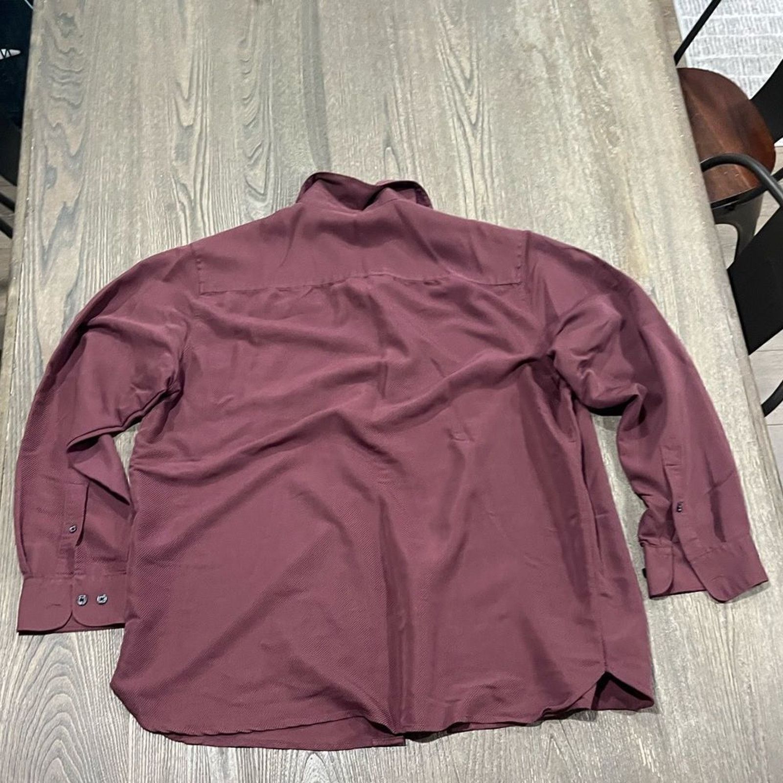 Axist A[x]ist Mens Burgundy Button Front Collared Dress Shirt Sz L Size US L / EU 52-54 / 3 - 7 Thumbnail