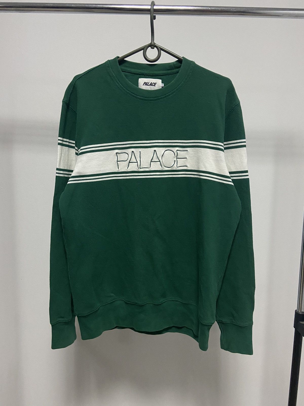 Palace × Vintage Palace Marina stripe pique crew big logo sweatshirt vintage Size US S / EU 44-46 / 1 - 1 Thumbnail