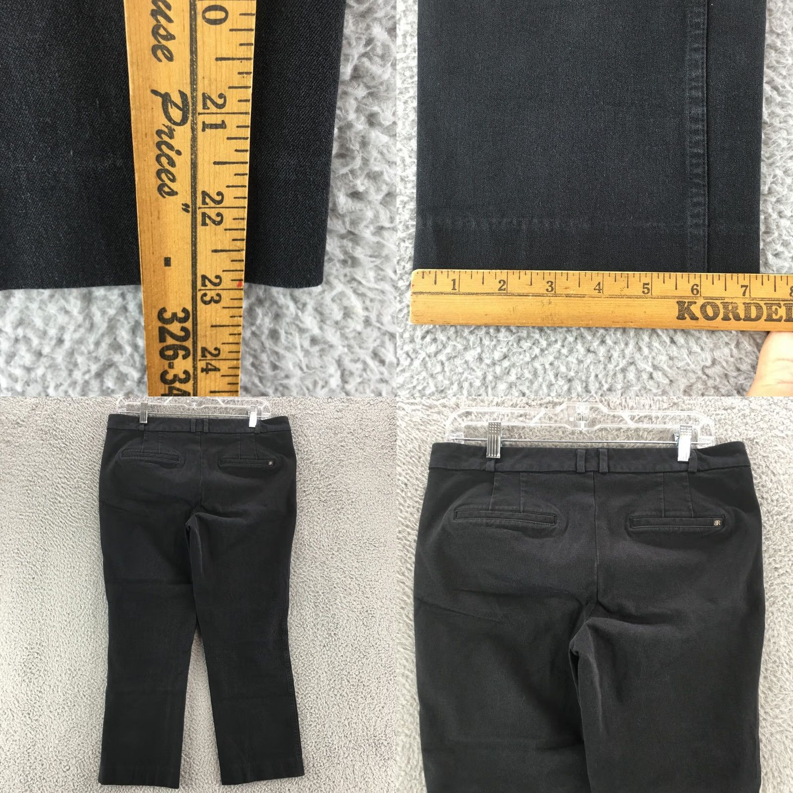 Banana Republic Banana Republic Pants Womens 8 Black Mid Rise Zip Fly Straight Chino Size 30" / US 8 / IT 44 - 8 Thumbnail