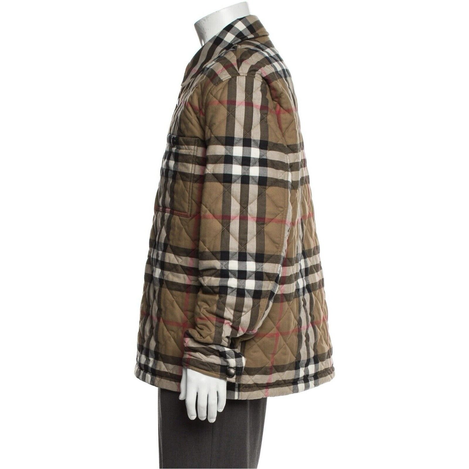 Burberry Burberry Trucker Jacket Quilted Neutrals Pattern Medium Size US M / EU 48-50 / 2 - 2 Thumbnail