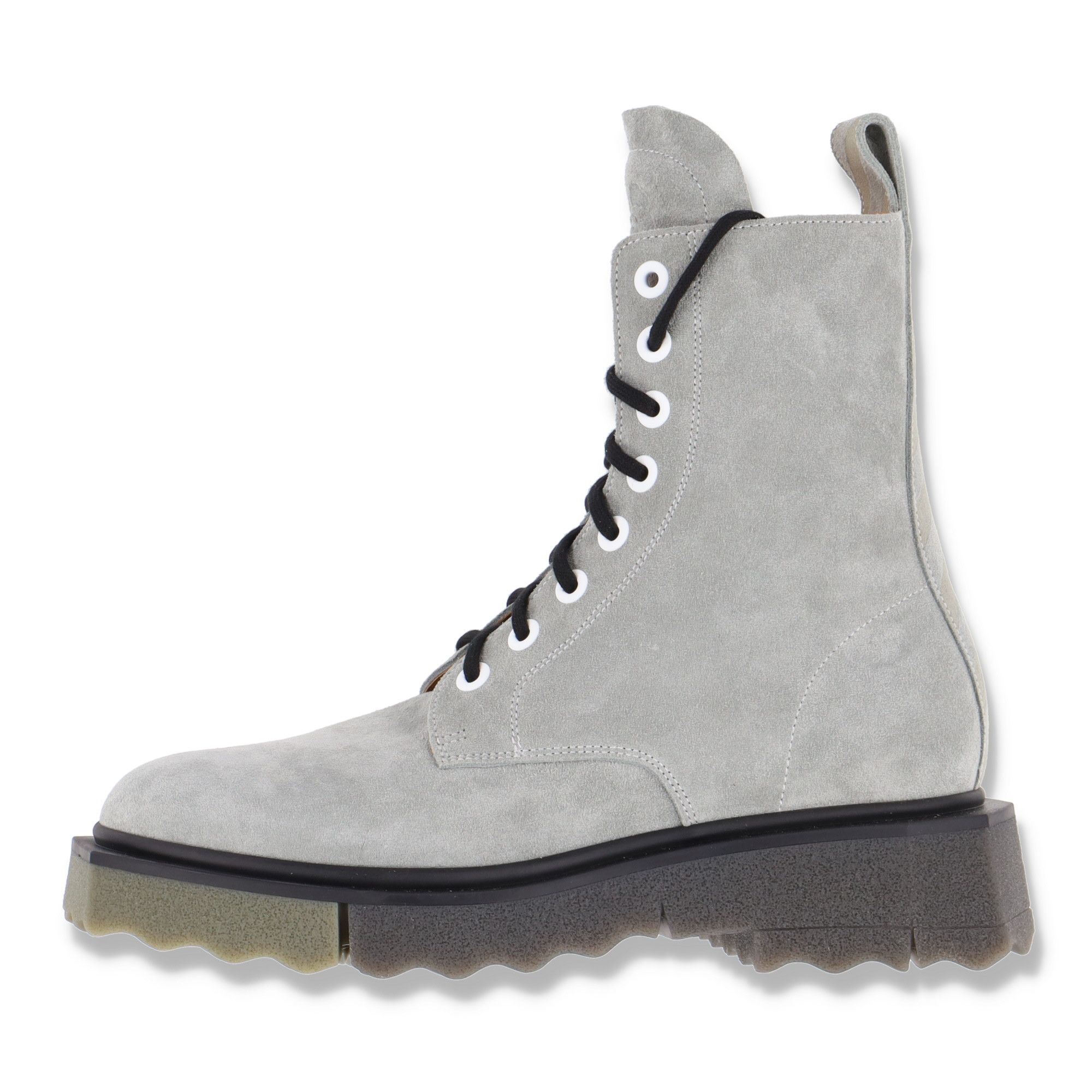 Off-White Grey Suede Spongesole Lace up Boots Size US 9 / EU 42 - 1 Thumbnail