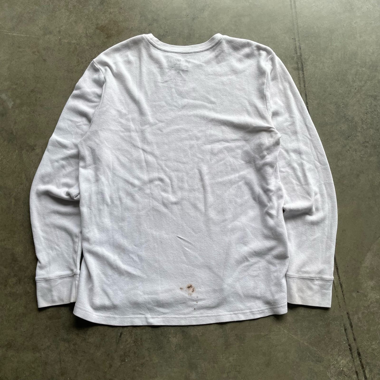 Vintage Y2K HURLEY WHITE THERMAL LONGSLEEVE SHIRT LARGE Size US L / EU 52-54 / 3 - 4 Thumbnail