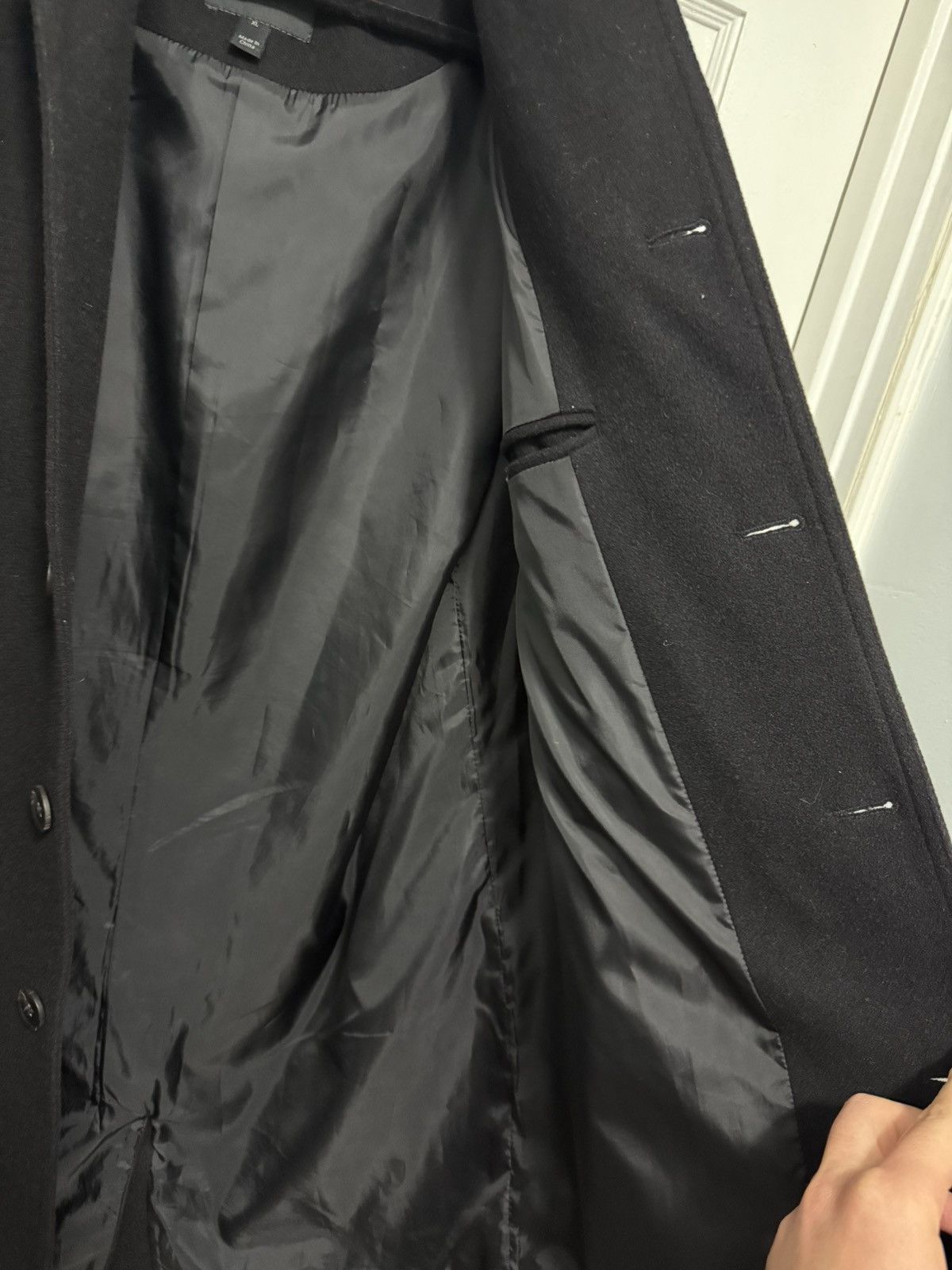 Asos Asos Black Wool Peacoat Size US XL / EU 56 / 4 - 3 Thumbnail