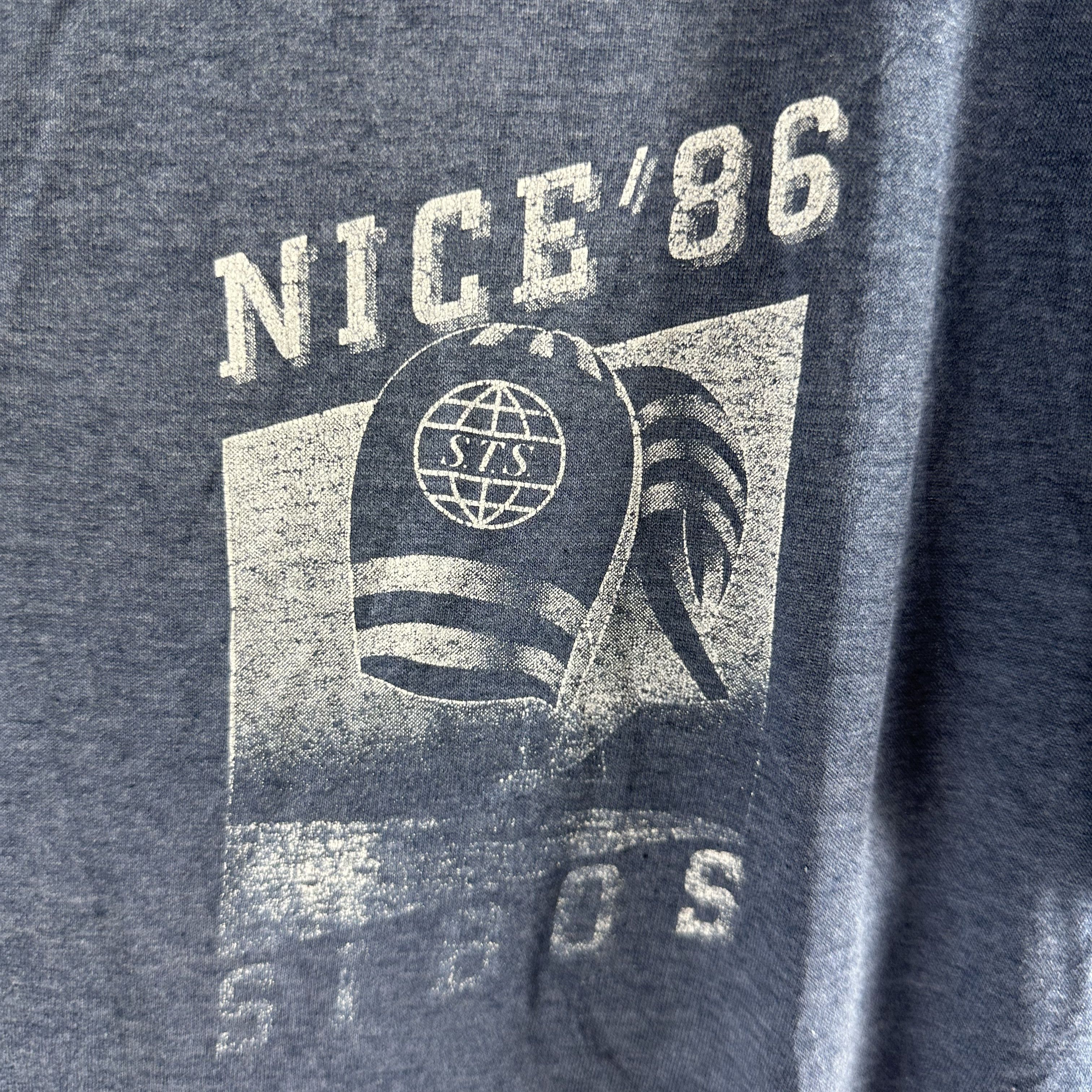 Vintage Vintage 1986 Nice Sibos France Tourist T-Shirt Size US L / EU 52-54 / 3 - 2 Thumbnail