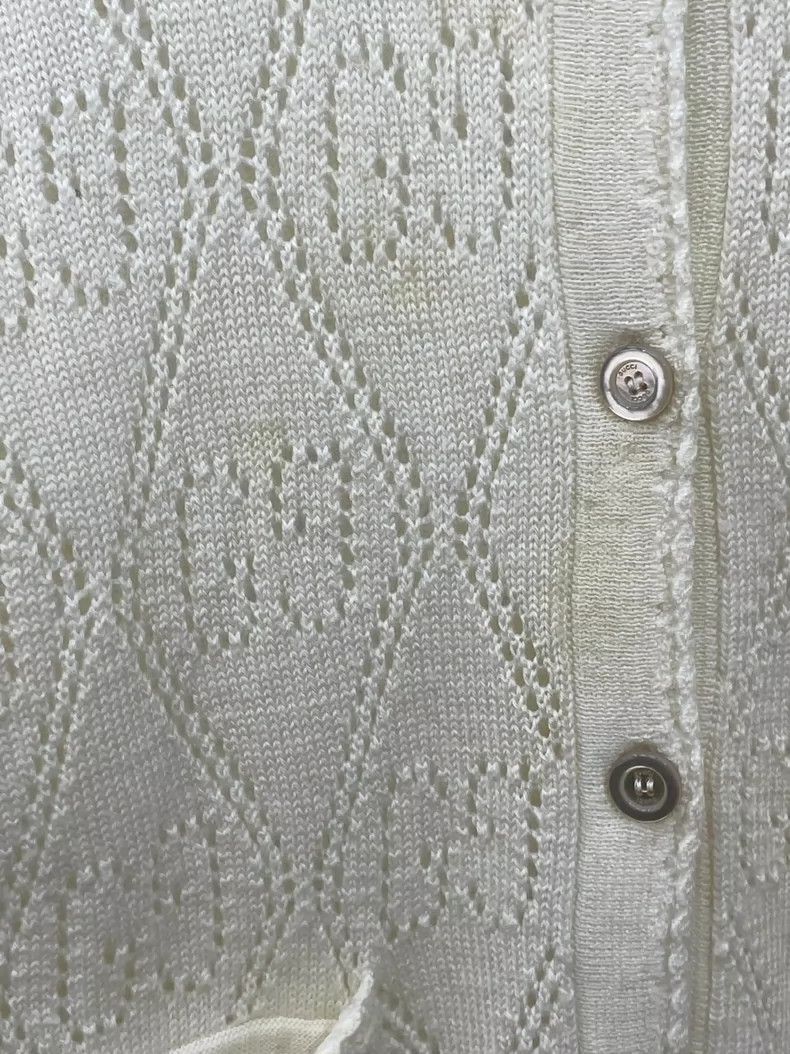 Gucci Gucci Knitted hollow jacquard double G wool cardigan jacket Size M / US 6-8 / IT 42-44 - 6 Thumbnail