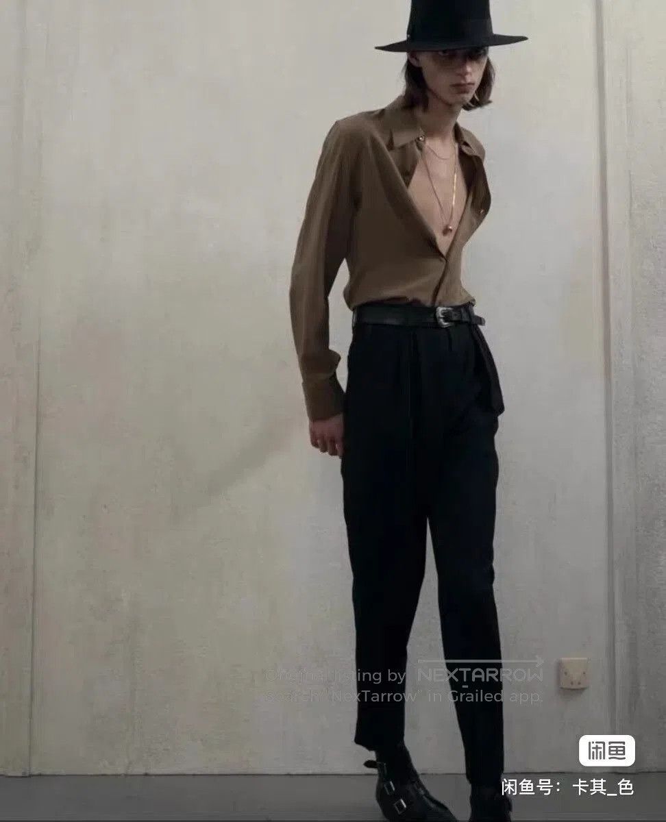 Yves Saint Laurent Saint Laurent Caramel Silk Men's Shirt. Size US M / EU 48-50 / 2 - 3 Thumbnail