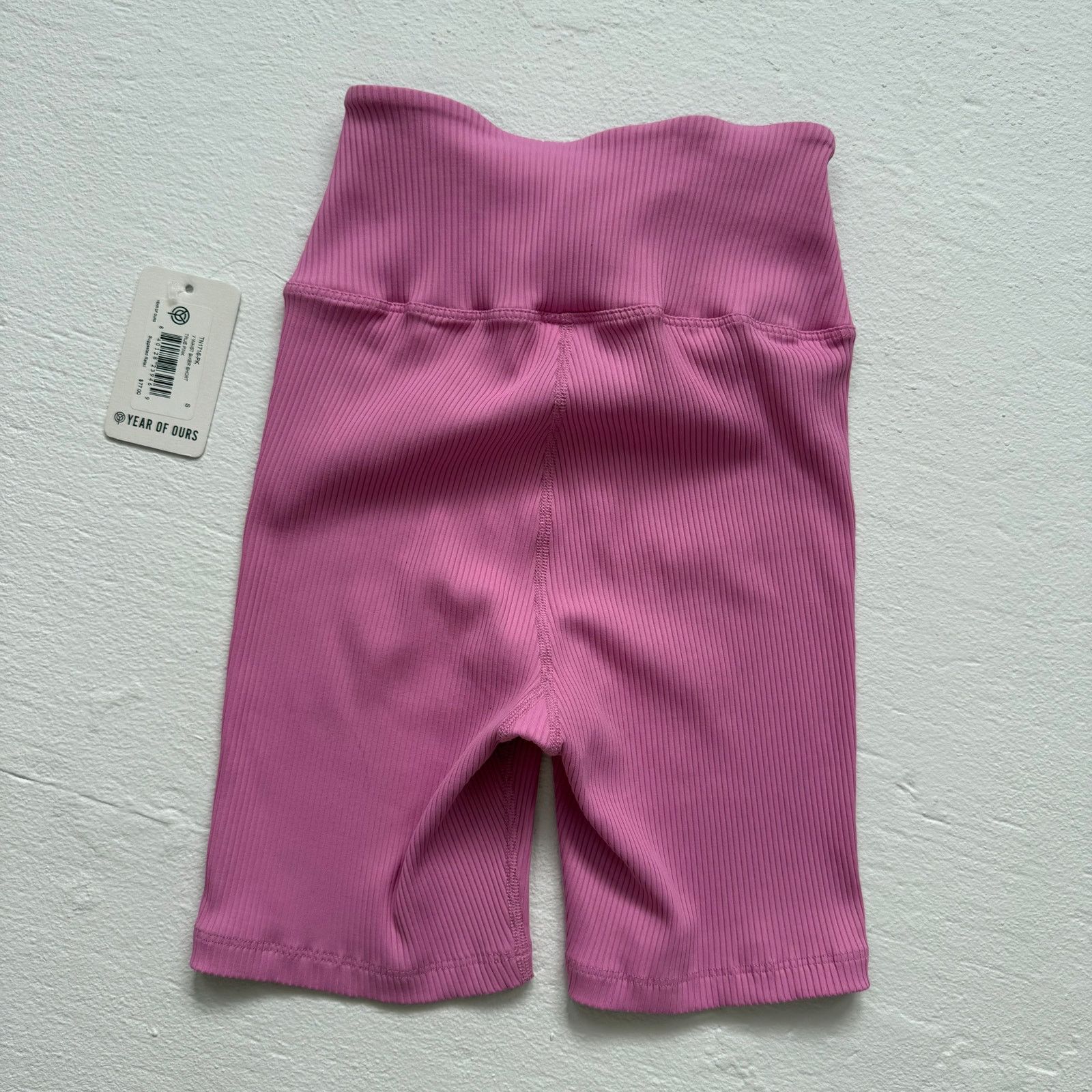 Other Carbon38 Year Of Ours Pink Ribbed Crossover Biker Shorts, S Size 28" / US 6 / IT 42 - 6 Thumbnail