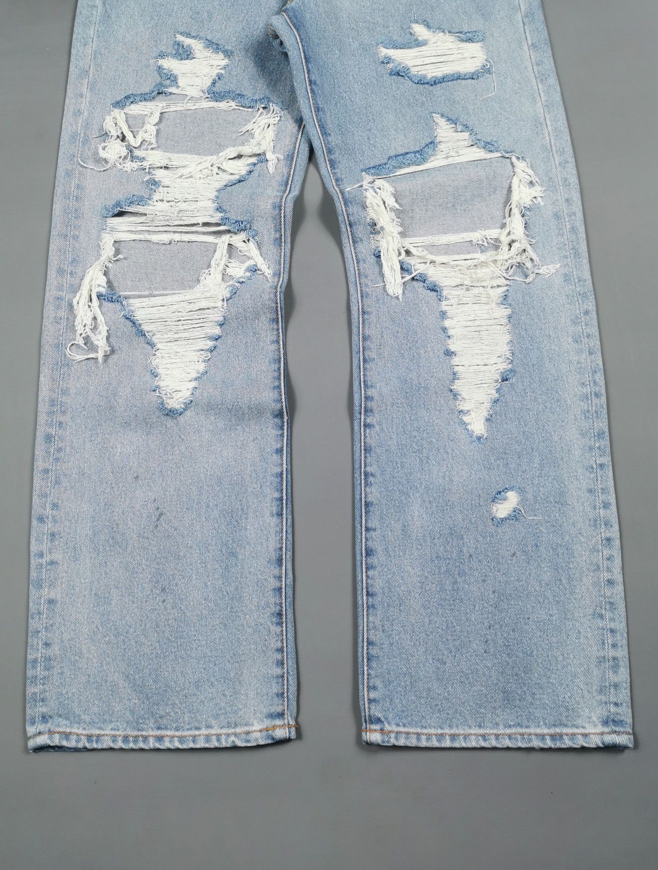 Japanese Brand Thrashed Baggy Saturn Return WWG Distressed Denim Jeans Size US 28 / EU 44 - 4 Thumbnail