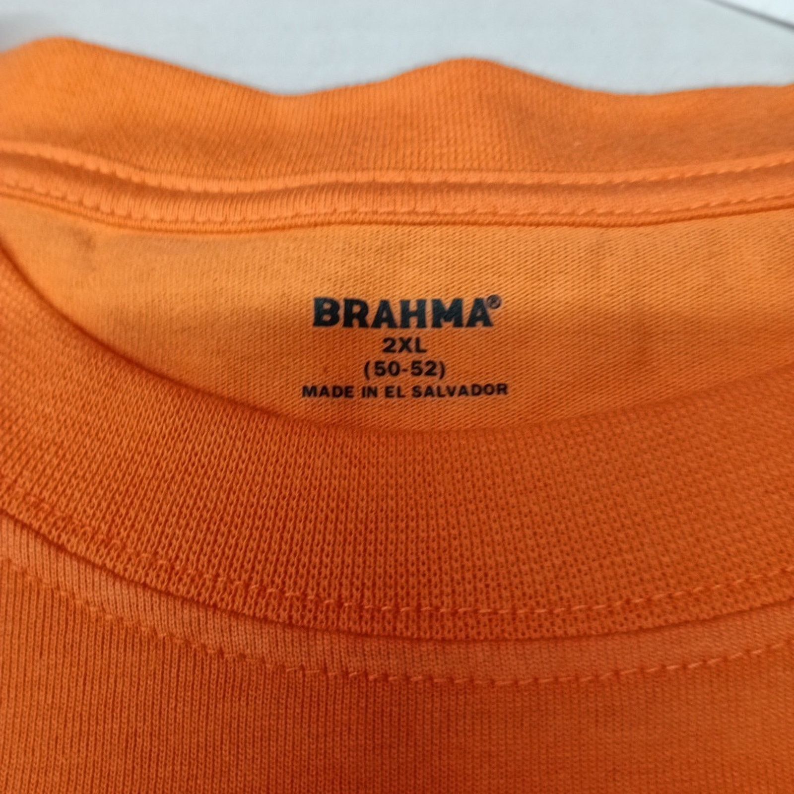 Other 2 Brahma Short Sleeve Work T-Shirt 2XL 50-52 Orange Pocket Size US XXL / EU 58 / 5 - 4 Thumbnail