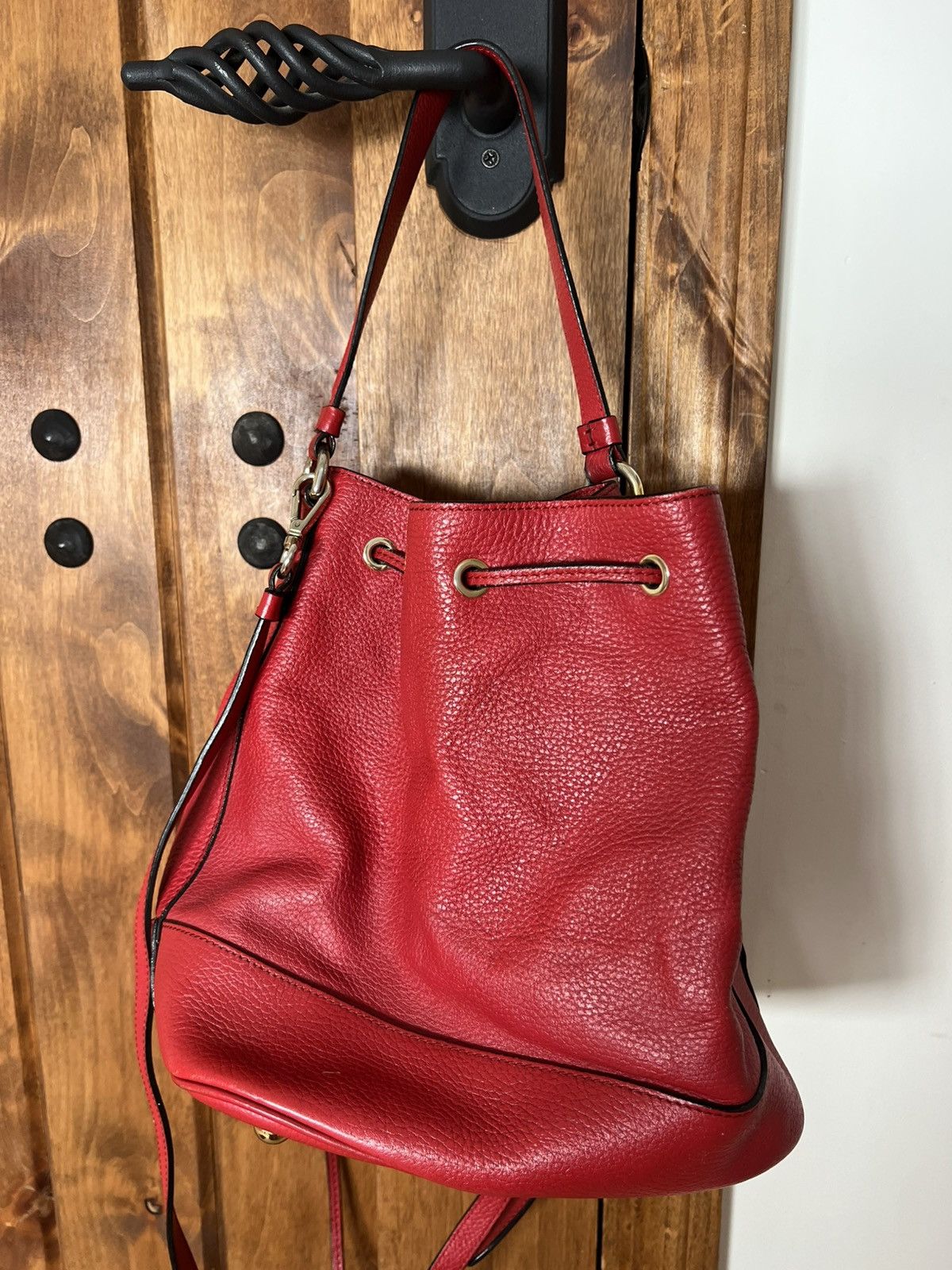 Moschino Moschino logo red bucket bag Size ONE SIZE - 4 Thumbnail
