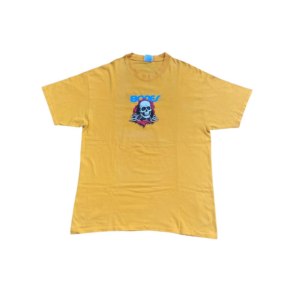 Bones Vintage 90s Powell Bones Brigade Old Logo Skateboard Tshirt 