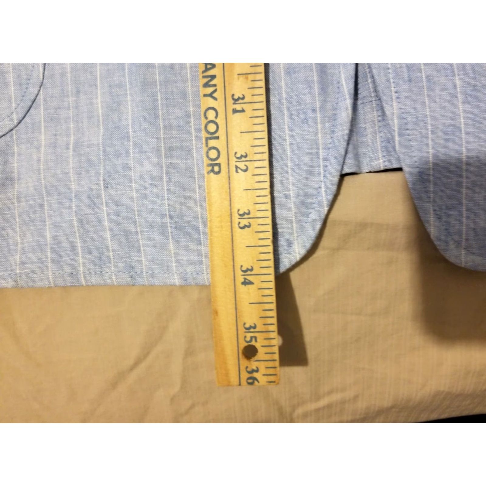 Vintage Alan Flusser XL Blue Linen Jacket Blazer Mens Size 46R - 6 Thumbnail