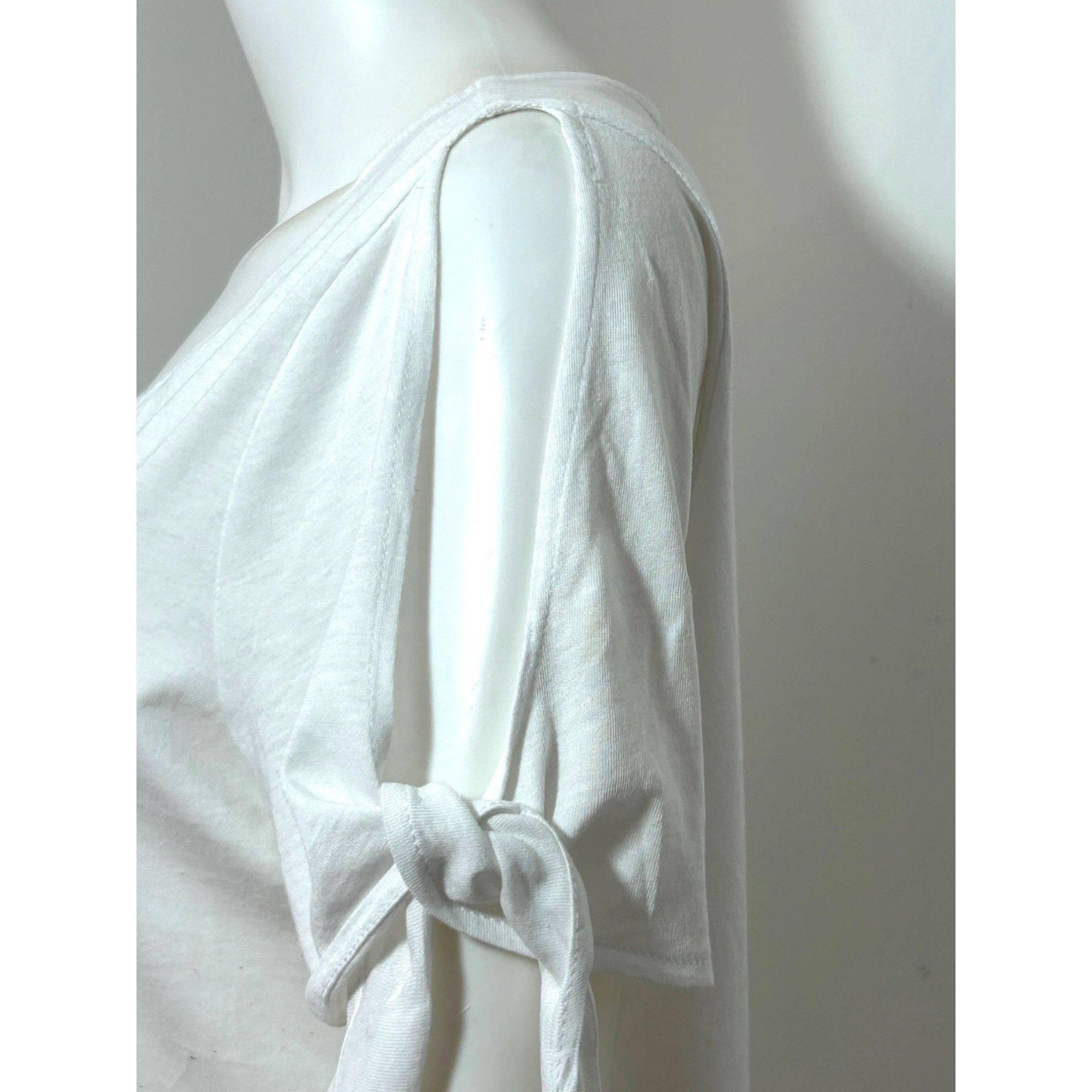 Michael Kors Michael Kors Women’s Top M White Short Sleeve Cold Shoulder Size M / US 6-8 / IT 42-44 - 9 Thumbnail