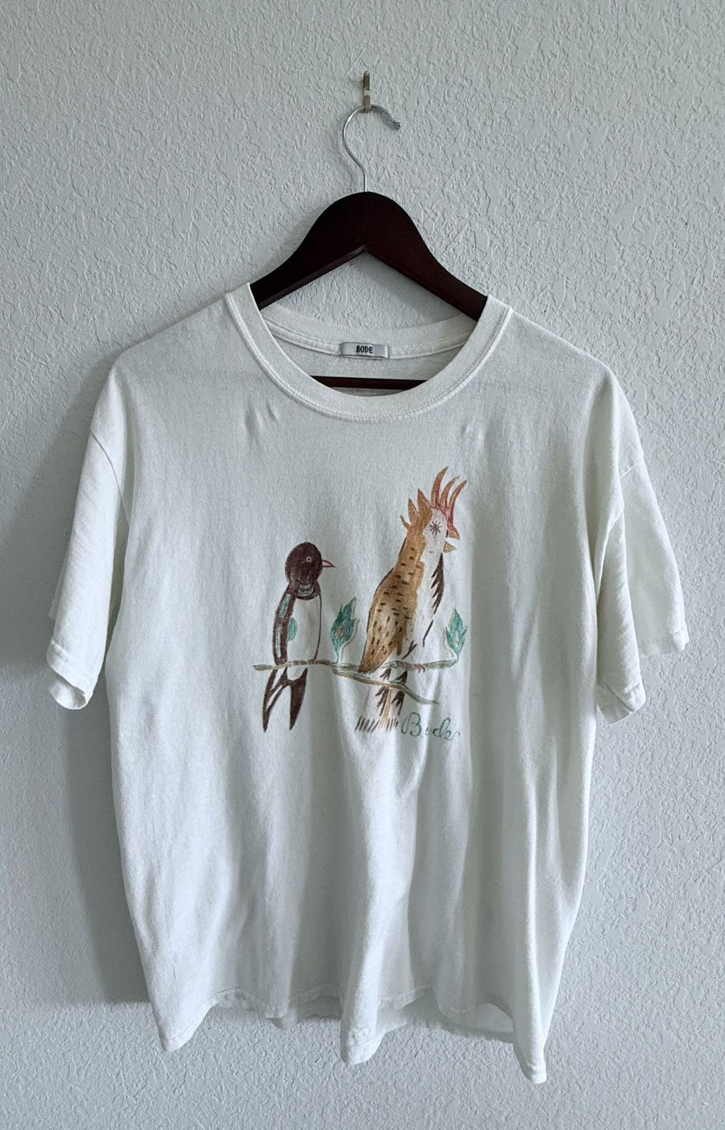 Bode Bode One-Of-a-Kind Hand Drawn “Bird” T Size US L / EU 52-54 / 3 - 1 Thumbnail