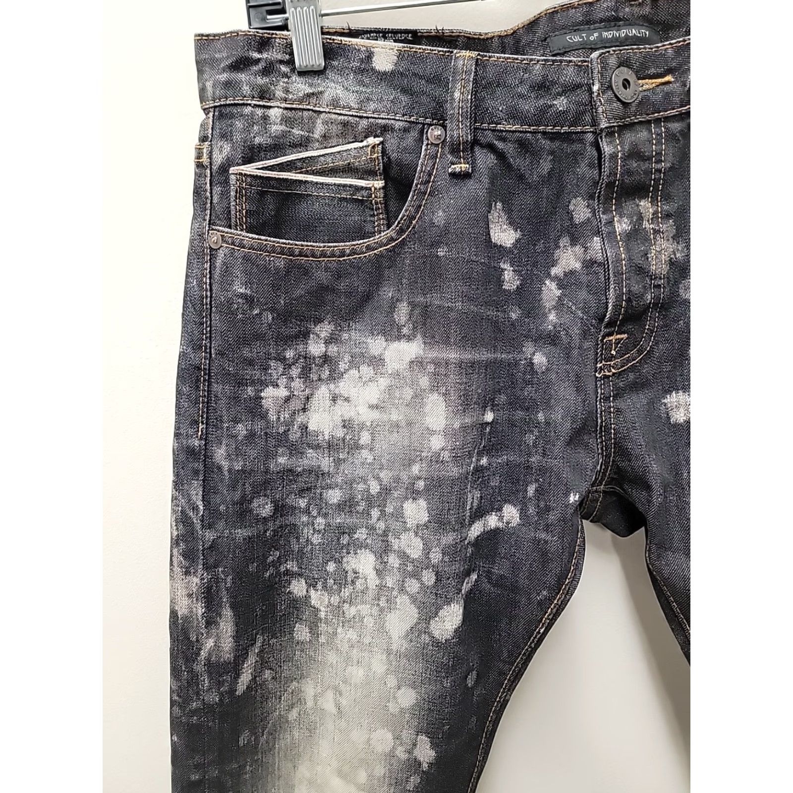 Cult Of Individuality Cult of Individuality Jeans Straight Mens size 36x34 Button Fly Selvedge Denim 5-Pocket Cassic Vintage? Size US 36 / EU 52 - 2 Thumbnail