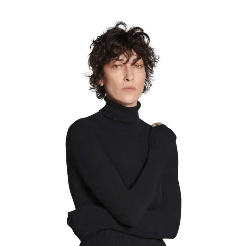 Balenciaga o1w1db10425 Seamless Fitted Sweater in Black Size XL / US 12-14 / IT 48-50 - 4 Thumbnail