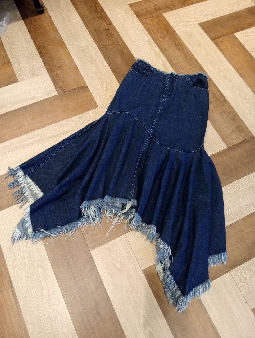 Marques'Almeida MARQUES ALMEIDA INDIGO DENIM ASYMMETRIC SKIRT Size 27" / US 4 / IT 40 - 6 Thumbnail