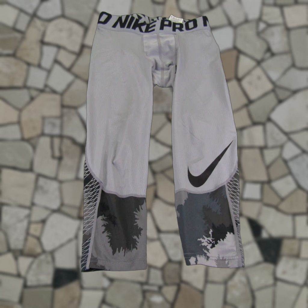 Nike Nike HyperCool Pants Mens Small Gray Compression Athletic Workout Gym Tight Size US 26 / EU 42 - 1 Thumbnail