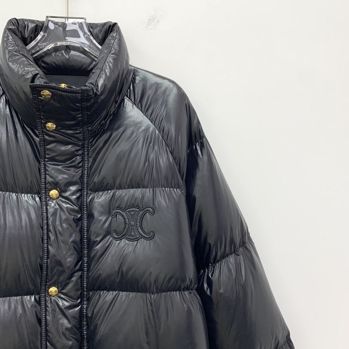Celine Celine Black Arc de Triomphe Embroidered Down Coat Size XS / US 0-2 / IT 36-38 - 3 Thumbnail