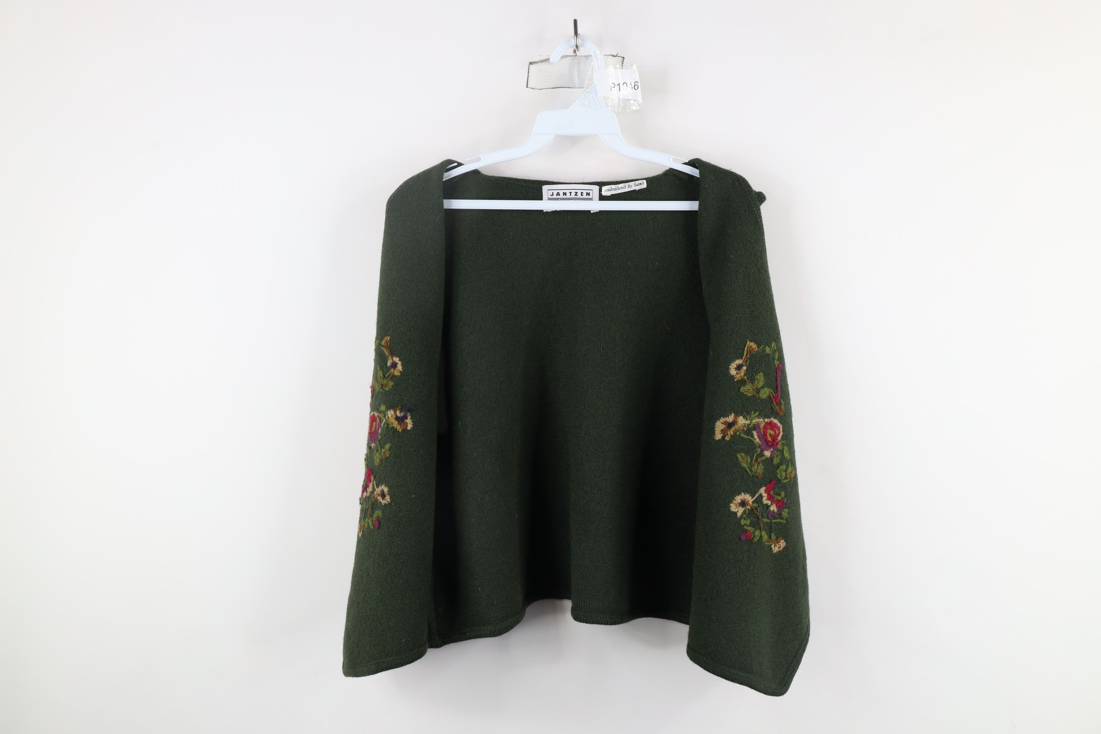 Vintage Vintage 90s Streetwear Hand Embroidered Flower Sweater Vest Size L / US 10 / IT 46 - 8 Thumbnail