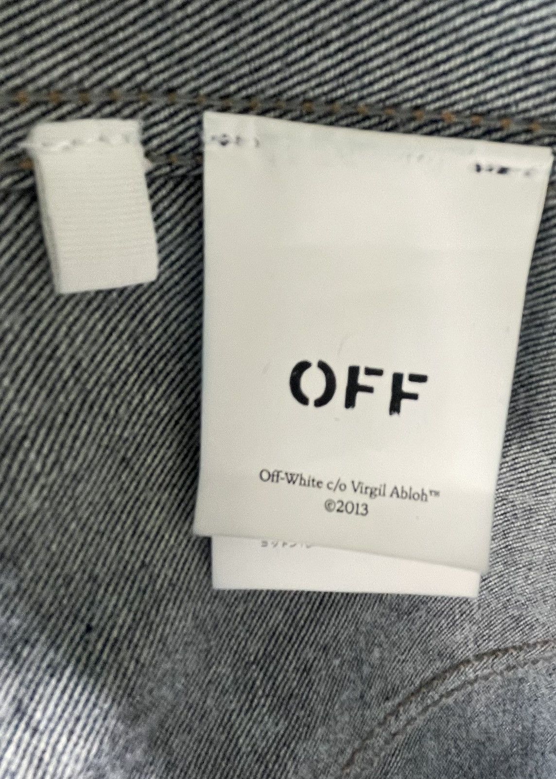 Off-White Off-White 9OSLOGO SKATE ZIP DEN JKT RAW Size US L / EU 52-54 / 3 - 7 Thumbnail