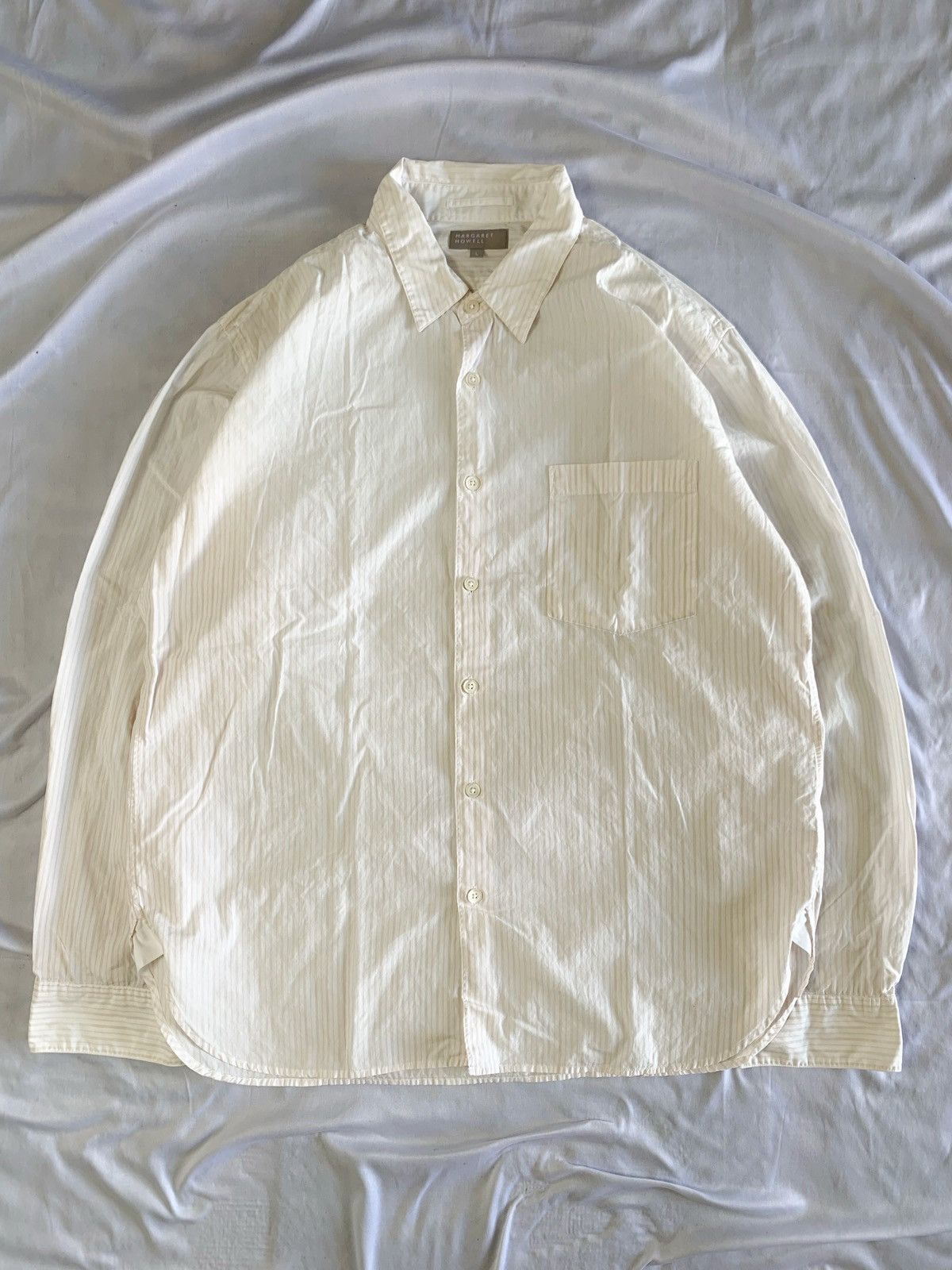 Margaret howell tripe oxford button up shirt MHL CDG YOHJI
