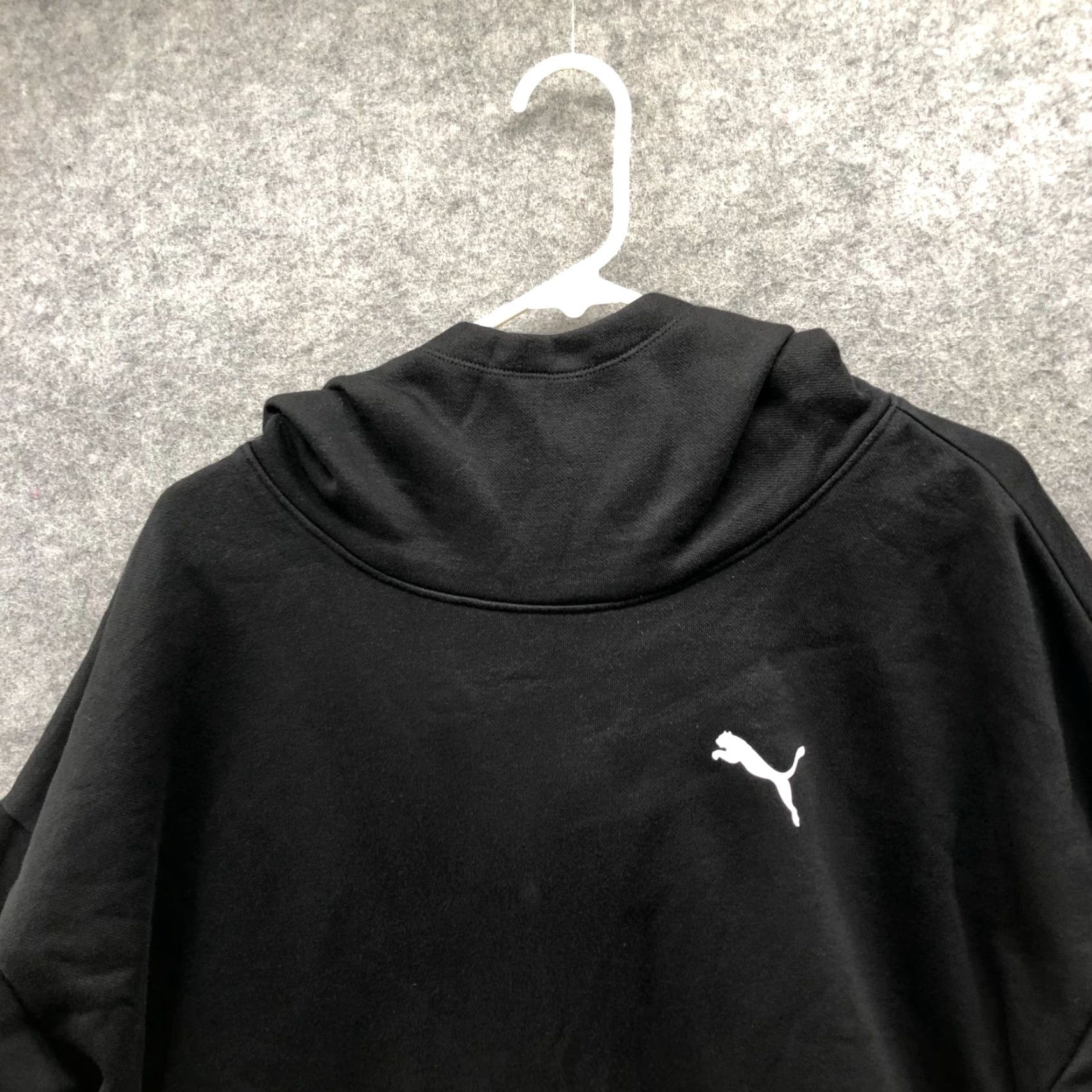 Puma PUMA Cowl Neck Hoodie Womens XL Black Pullover Sweatshirt Drawstring Hem Size XL / US 12-14 / IT 48-50 - 3 Thumbnail