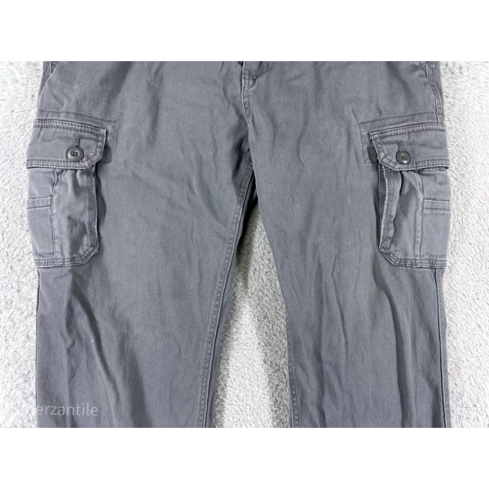Wrangler Wrangler Pants Mens 32 Blue Cargo Cotton Blend Twill 5-Pocket Relaxed Straight Utility Workwear Cargo Pants Size US 32 / EU 48 - 3 Thumbnail